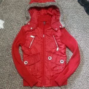 Sweater coat say what